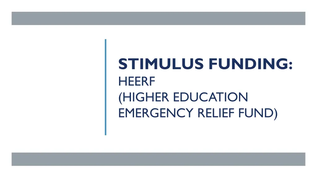 stimulus funding heerf higher education emergency