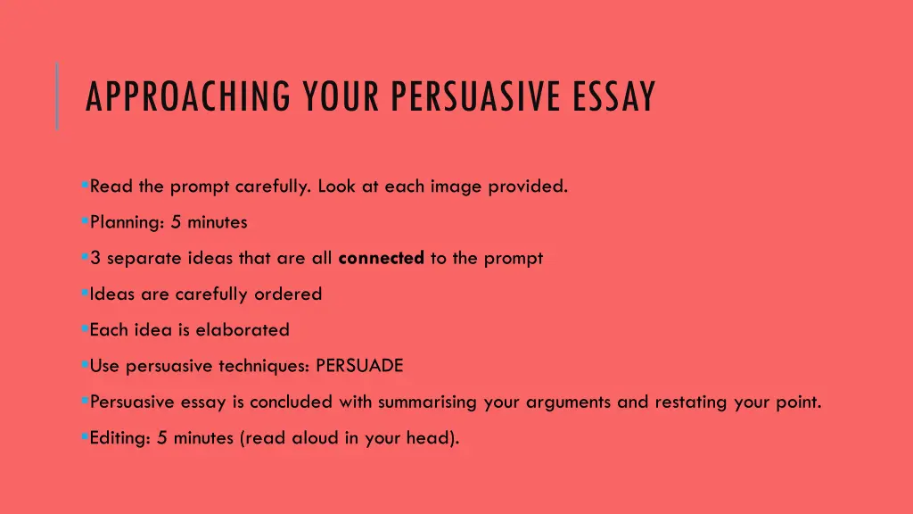 approaching your persuasive essay