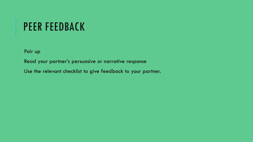 peer feedback