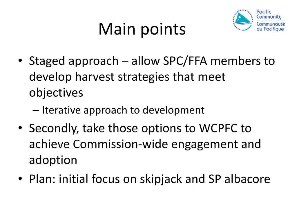 main points