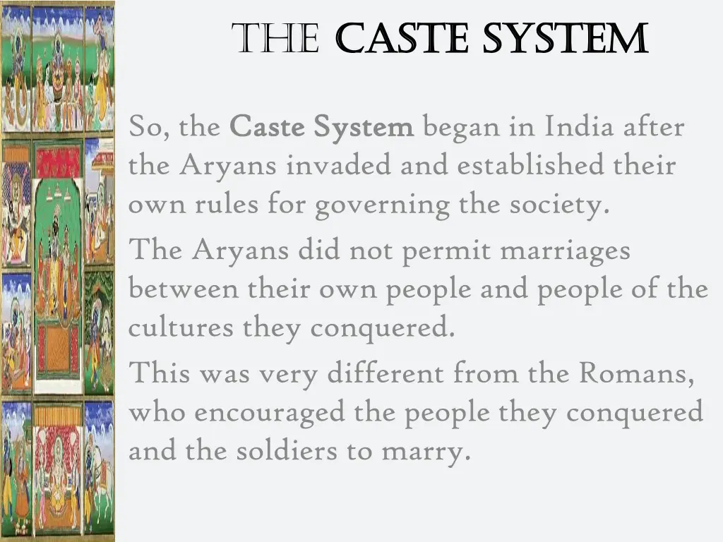 the caste system caste system