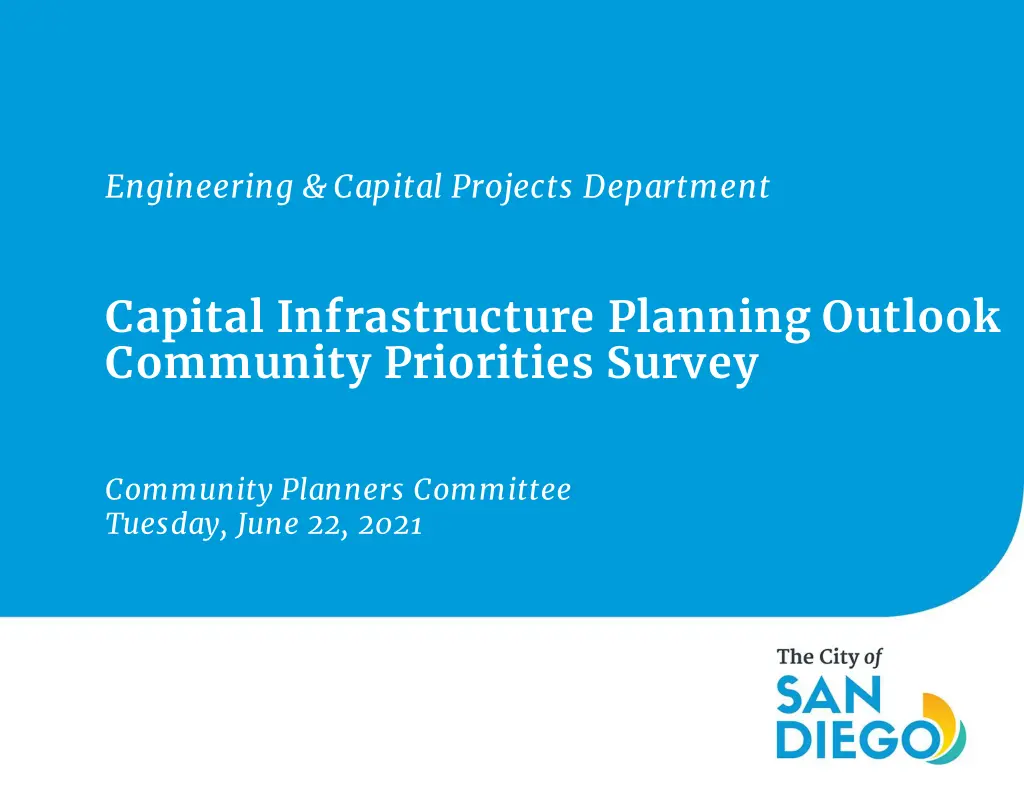 engineering capital projects department