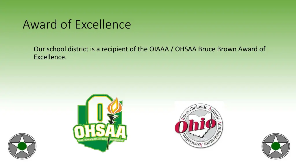 award of excellence