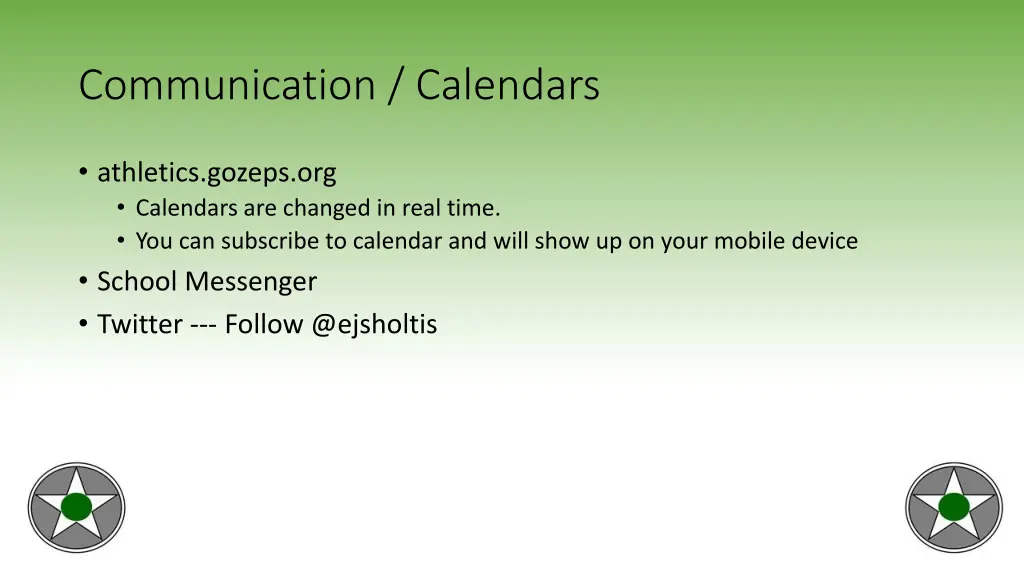 communication calendars