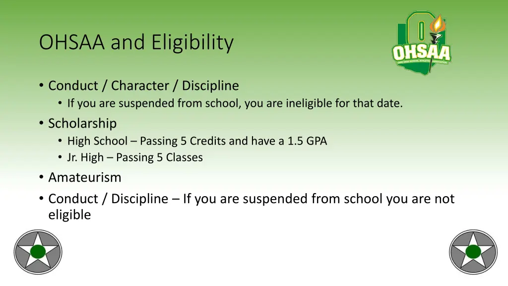 ohsaa and eligibility 2
