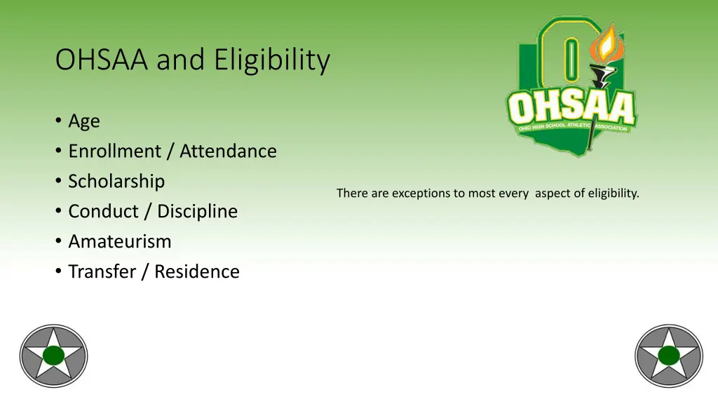 ohsaa and eligibility