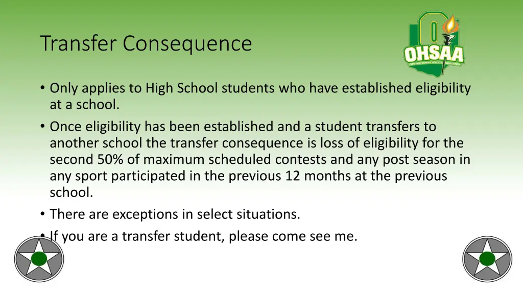 transfer consequence