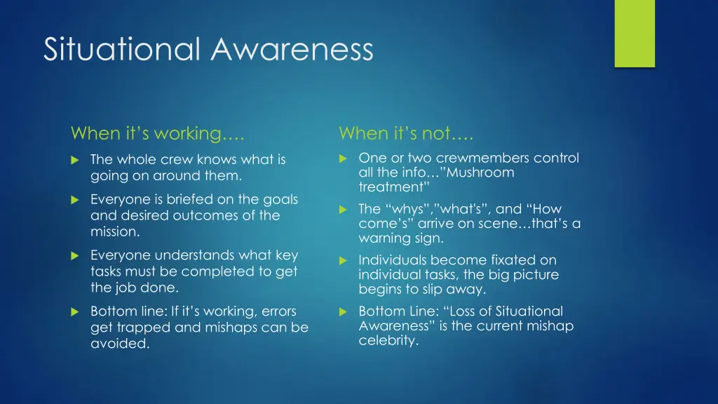 situational awareness