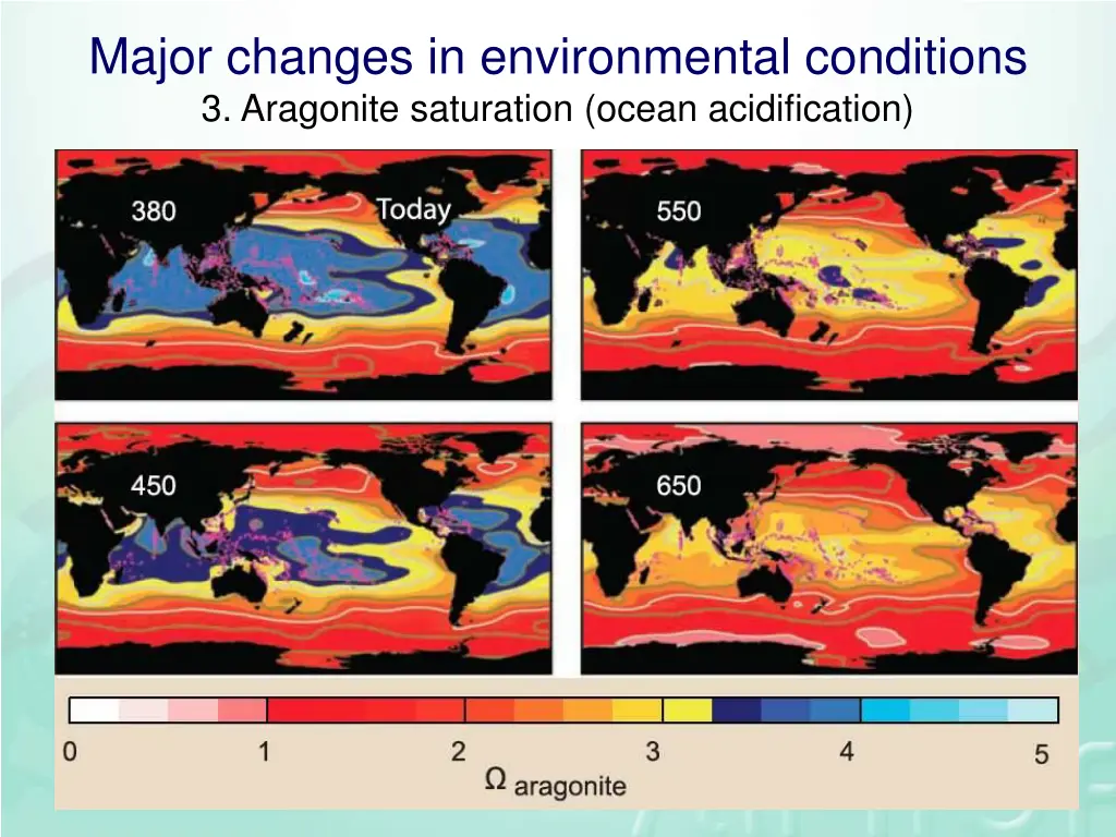 major changes in environmental conditions 4