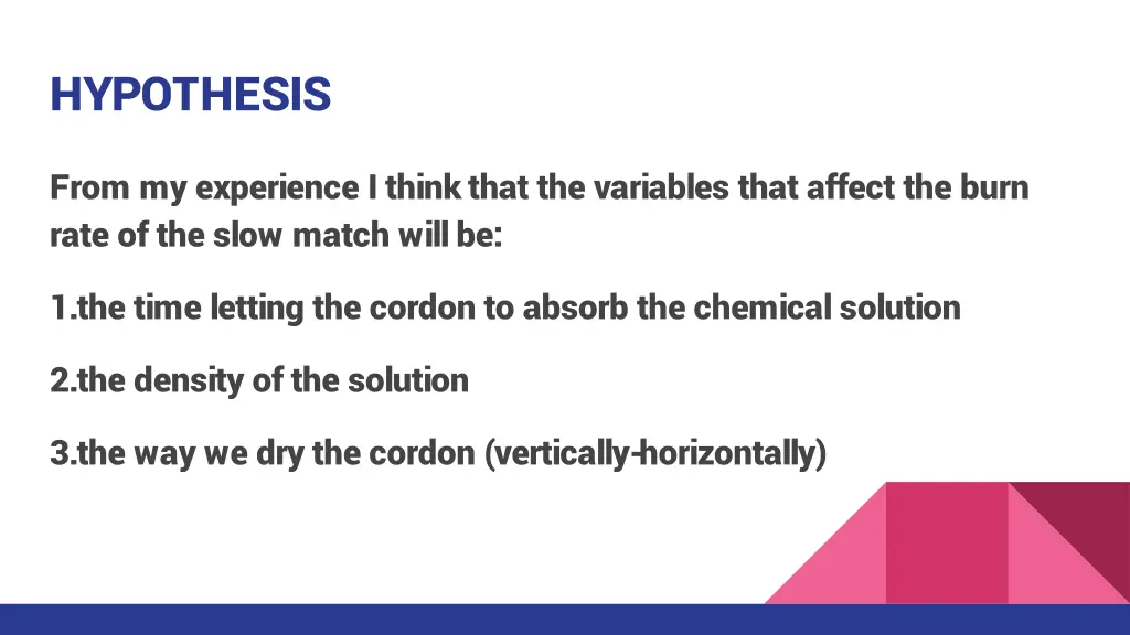 hypothesis
