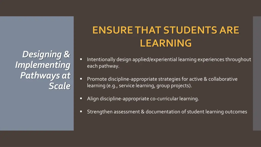 ensure that students are learning