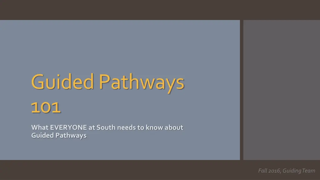 guided pathways 101