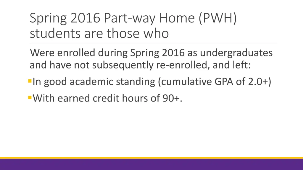 spring 2016 part way home pwh students are those