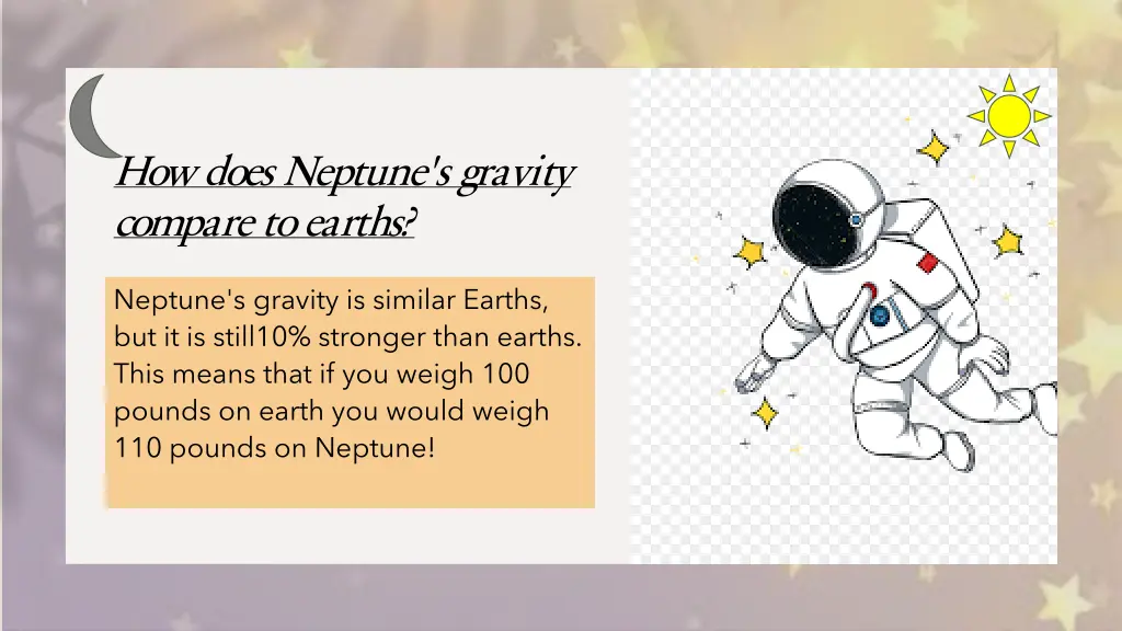 how does neptune s gravity compare to earths