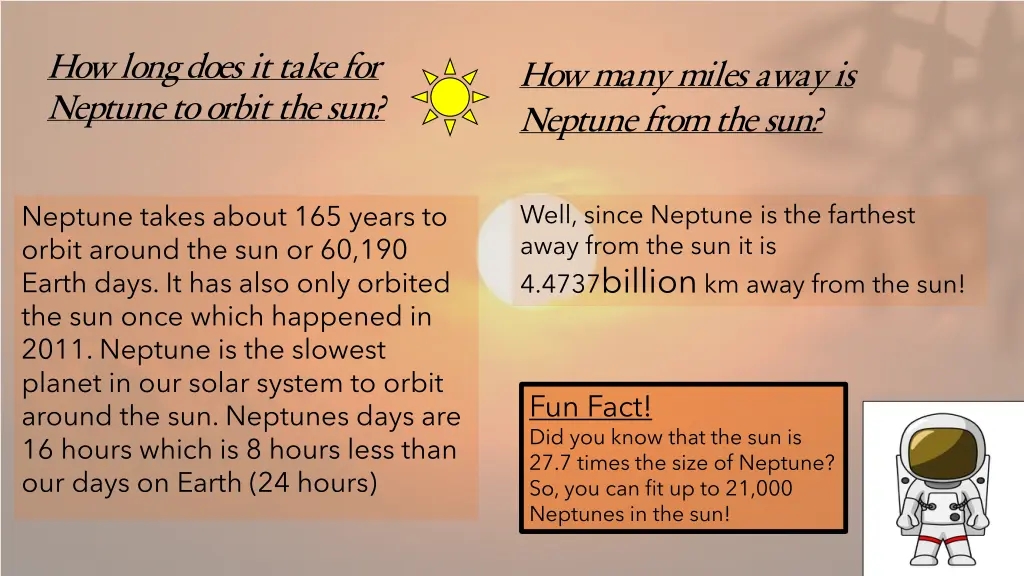 how long does it take for neptune to orbit the sun