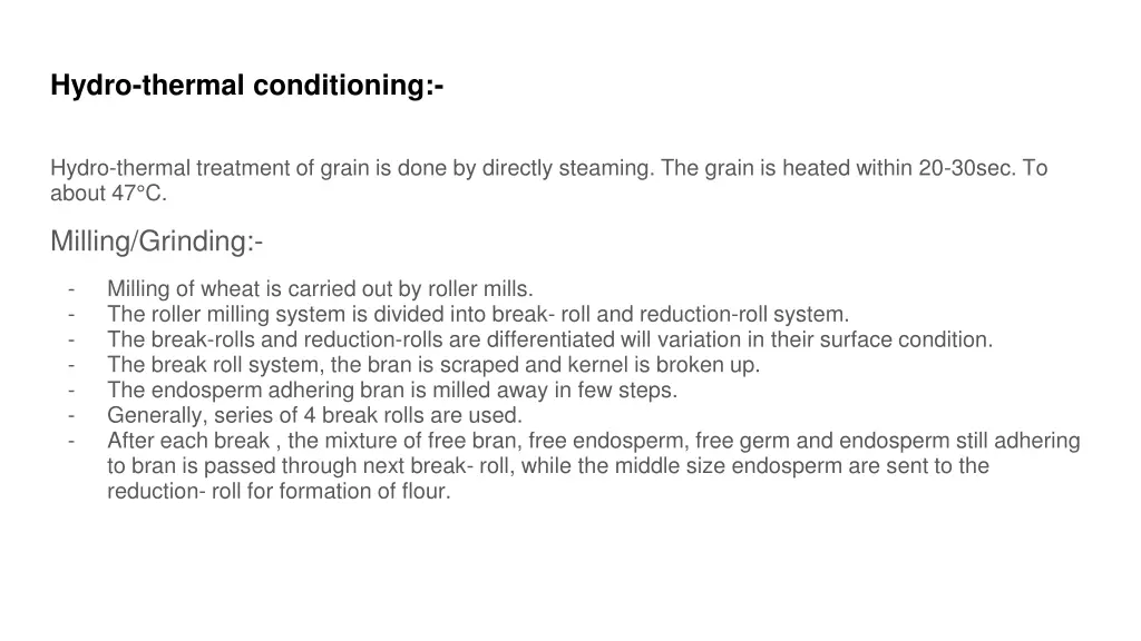 hydro thermal conditioning