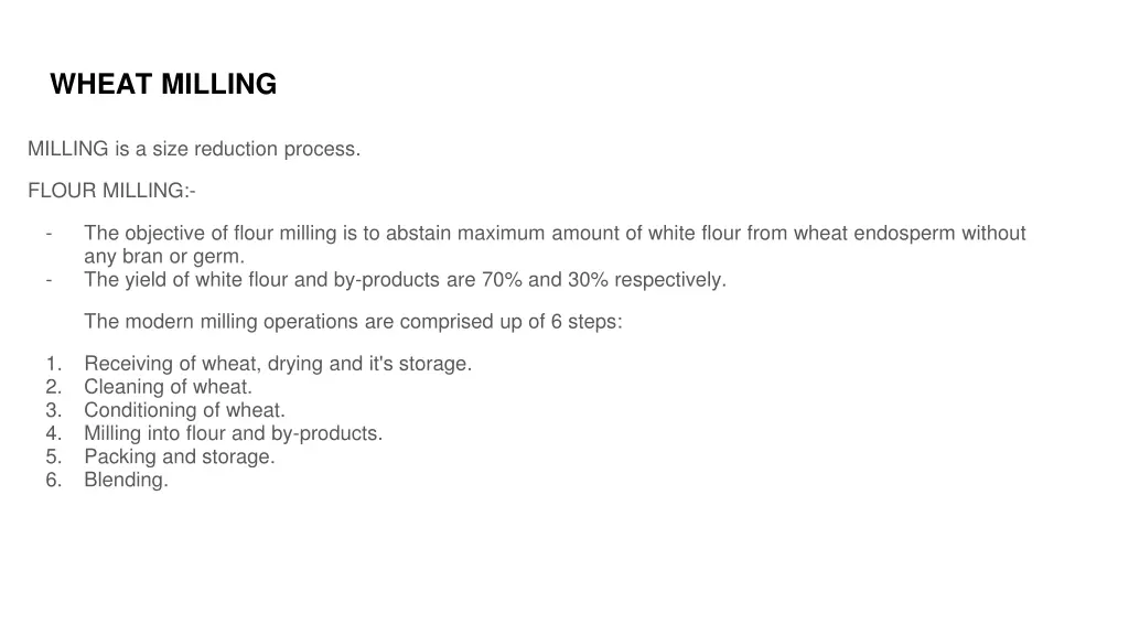 wheat milling