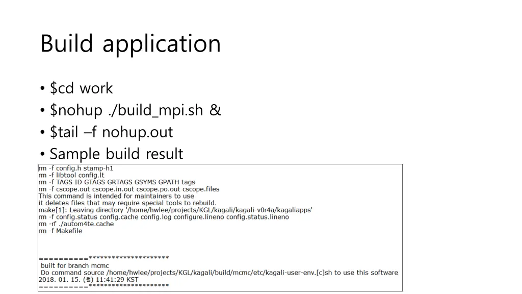 build application