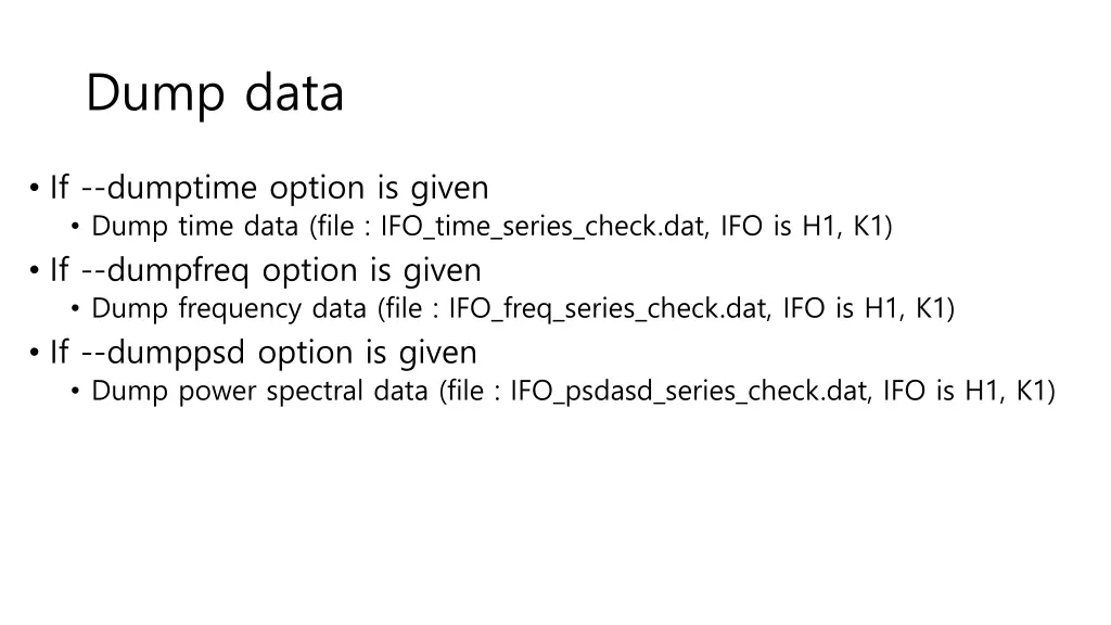 dump data