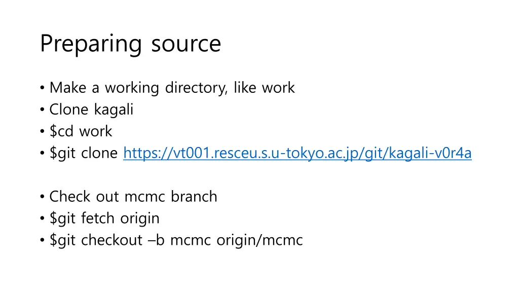 preparing source