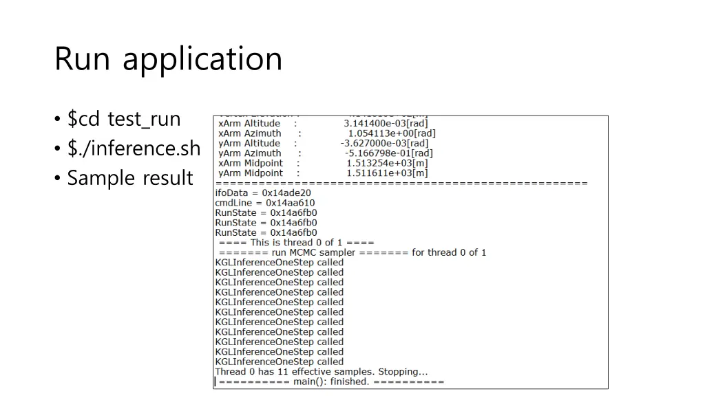 run application