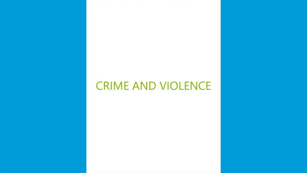 crime and violence