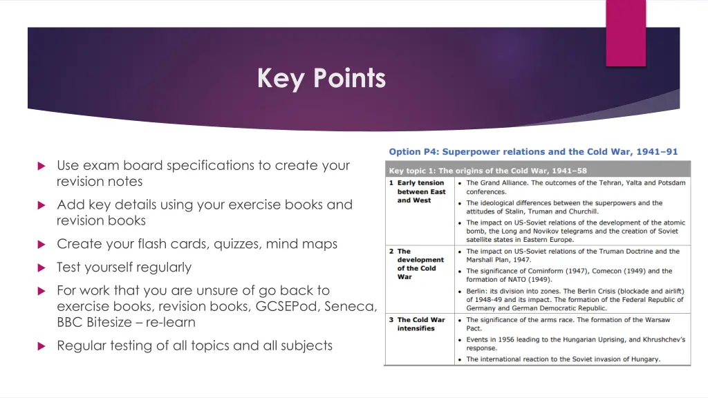 key points