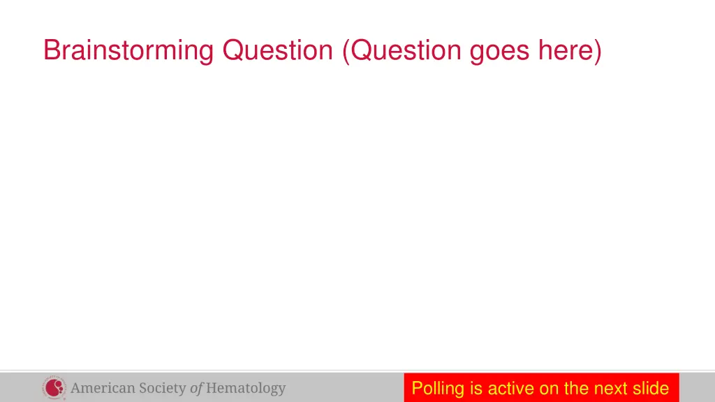 brainstorming question question goes here