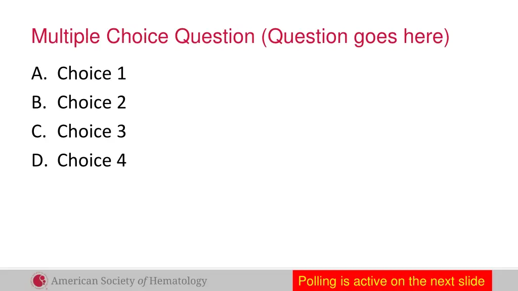 multiple choice question question goes here