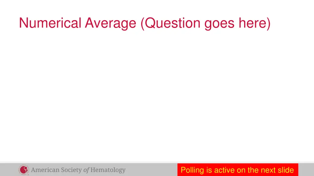 numerical average question goes here