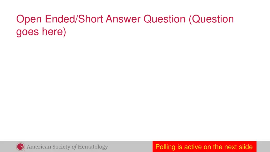 open ended short answer question question goes