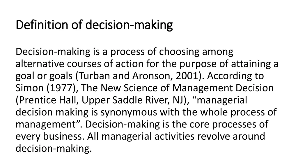 definition of decision definition of decision