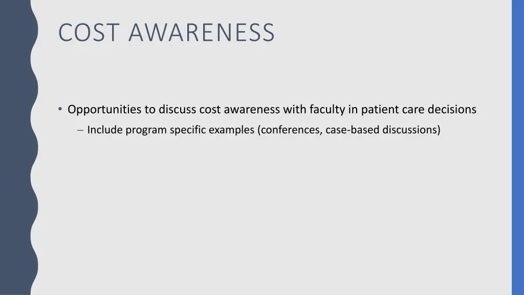 cost awareness