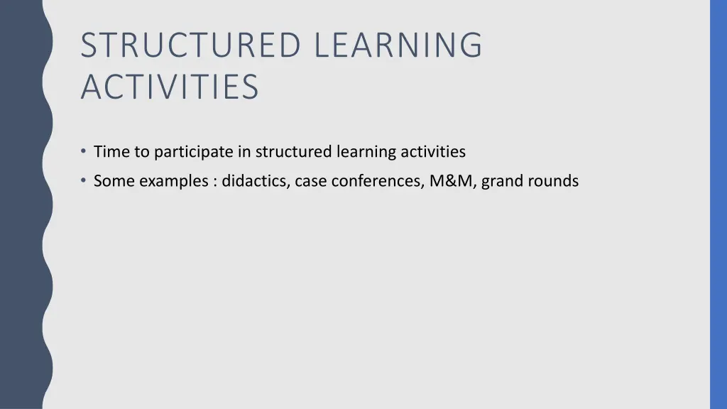 structured learning activities