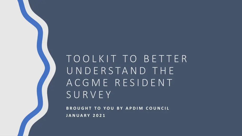 toolkit to better understand the acgme resident