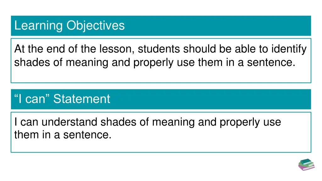 learning objectives