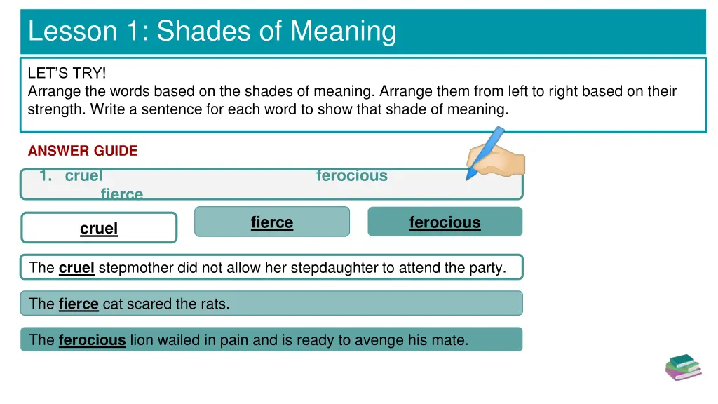 lesson 1 shades of meaning 8