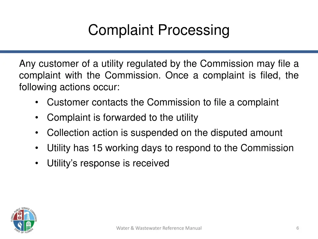 complaint processing