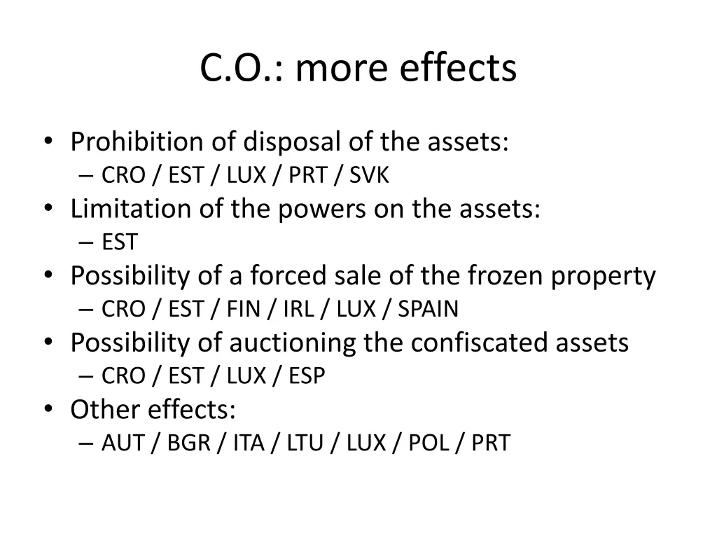 c o more effects