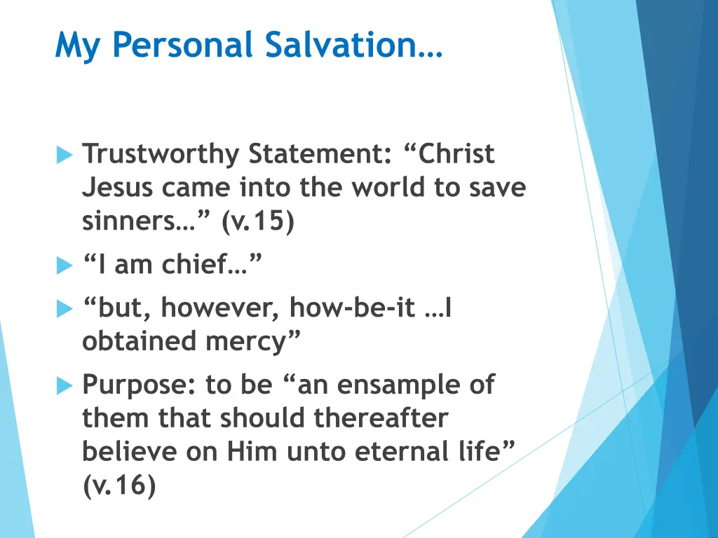my personal salvation 3