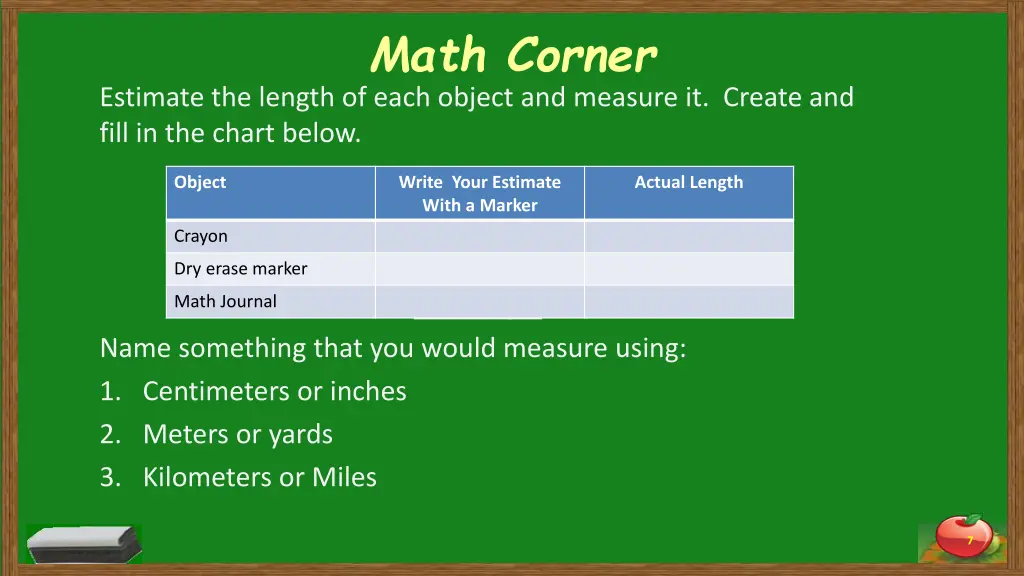 math corner 4