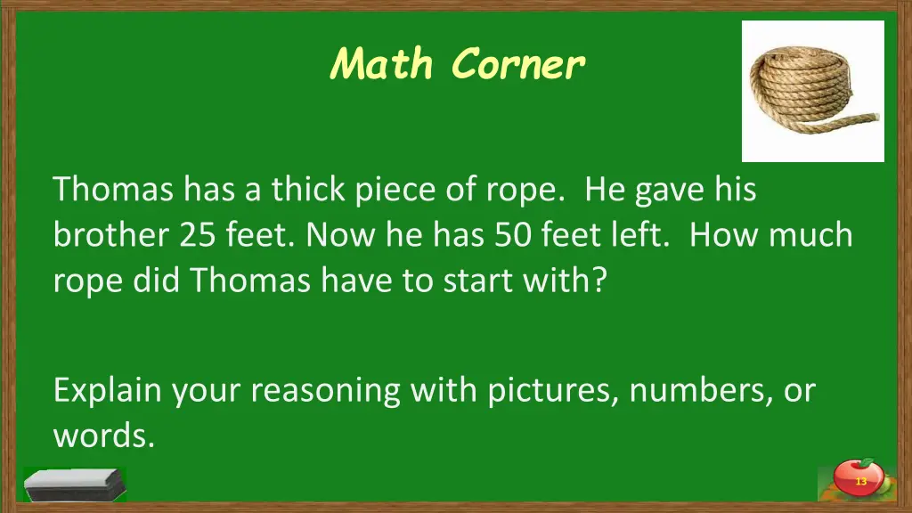 math corner 9