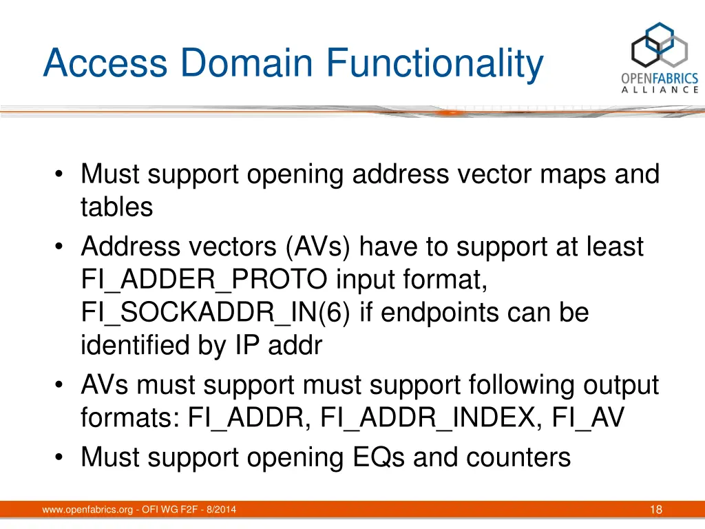 access domain functionality