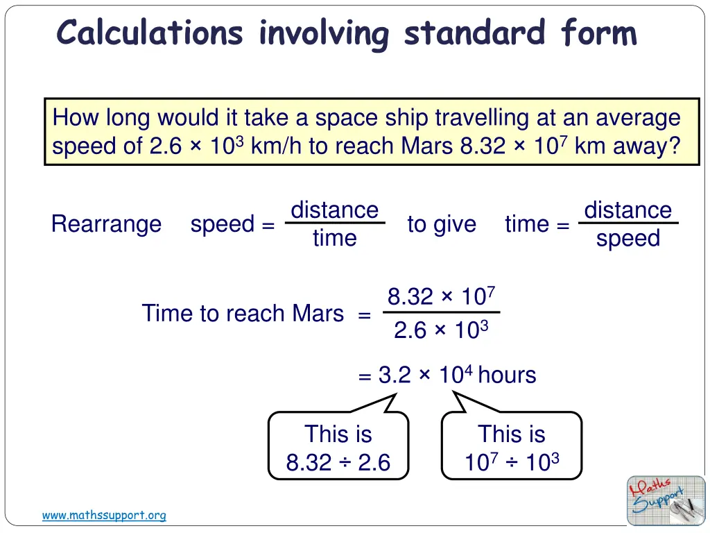 calculations involving standard form 2