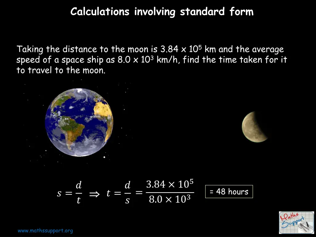 calculations involving standard form 5