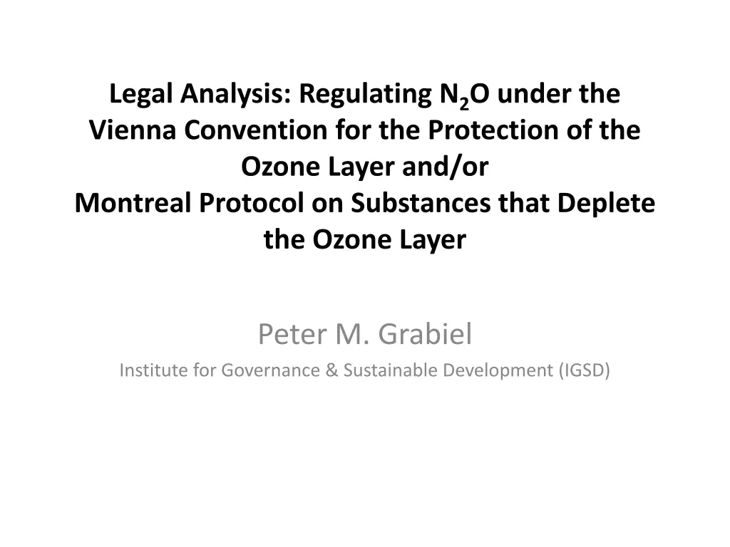 legal analysis regulating n 2 o under the vienna