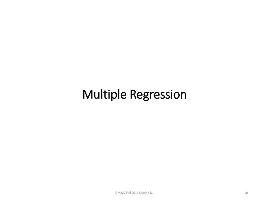 multiple regression multiple regression