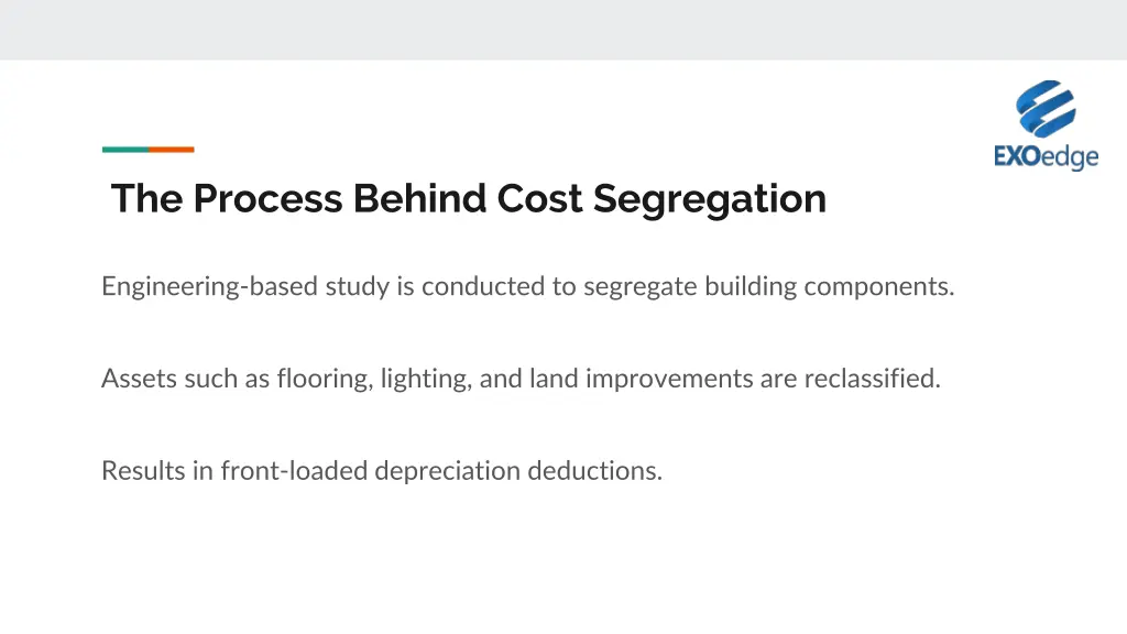 the process behind cost segregation