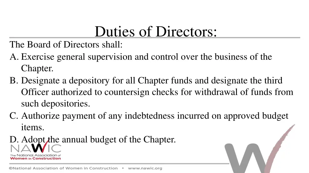 duties of directors
