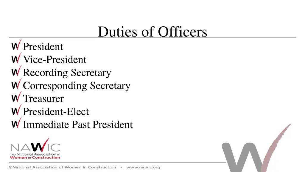 duties of officers